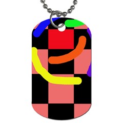 Multicolor abstraction Dog Tag (One Side)