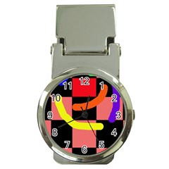 Multicolor abstraction Money Clip Watches