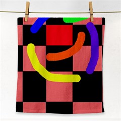 Multicolor Abstraction Face Towel by Valentinaart