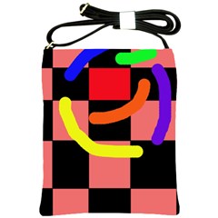 Multicolor Abstraction Shoulder Sling Bags by Valentinaart