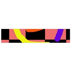 Multicolor abstraction Flano Scarf (Small)