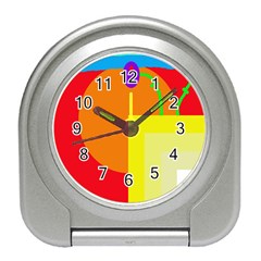 Colorful Abstraction Travel Alarm Clocks by Valentinaart