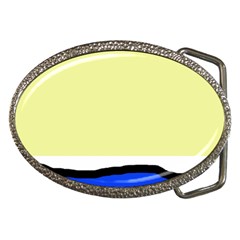 Yellow And Blue Simple Design Belt Buckles by Valentinaart