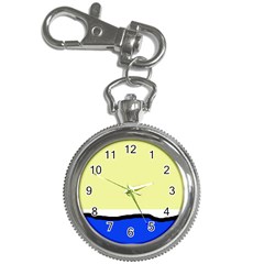 Yellow And Blue Simple Design Key Chain Watches by Valentinaart