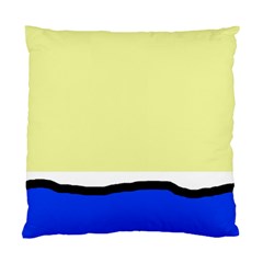 Yellow And Blue Simple Design Standard Cushion Case (two Sides) by Valentinaart