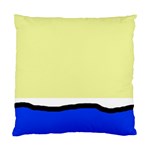 Yellow and blue simple design Standard Cushion Case (Two Sides) Front