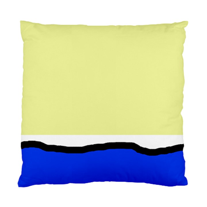 Yellow and blue simple design Standard Cushion Case (Two Sides)