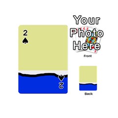 Yellow And Blue Simple Design Playing Cards 54 (mini)  by Valentinaart