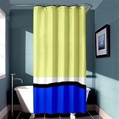 Yellow And Blue Simple Design Shower Curtain 36  X 72  (stall)  by Valentinaart