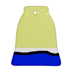 Yellow And Blue Simple Design Bell Ornament (2 Sides) by Valentinaart