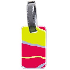 Red And Yellow Design Luggage Tags (two Sides) by Valentinaart