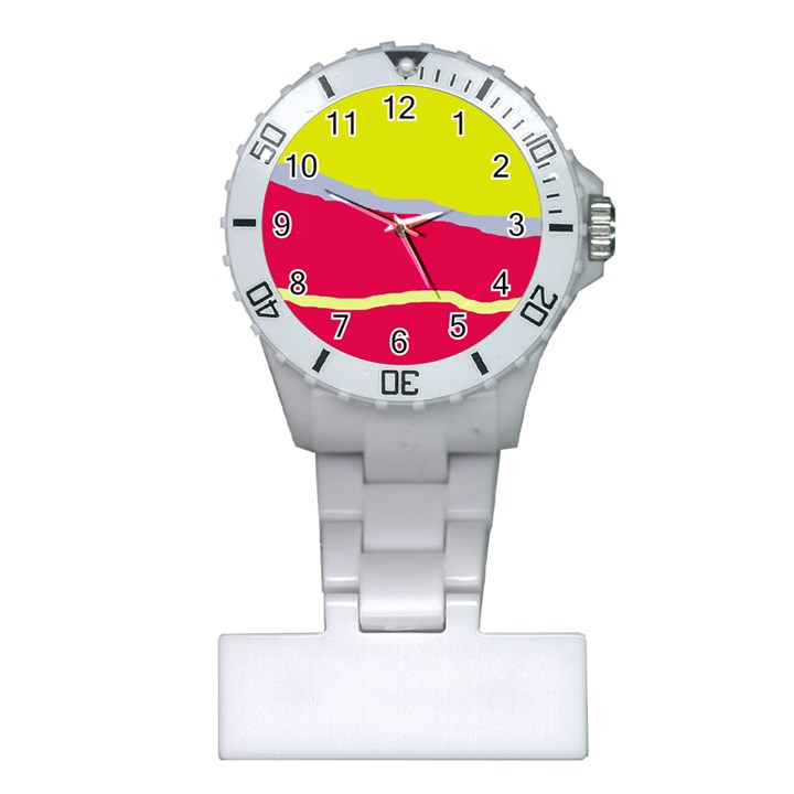 Red and yellow design Plastic Nurses Watch