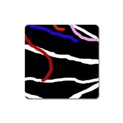 Decorative Lines Square Magnet by Valentinaart