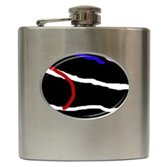 Decorative Lines Hip Flask (6 Oz) by Valentinaart