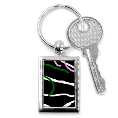 Decorative Lines Key Chains (rectangle)  by Valentinaart