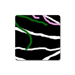 Decorative Lines Square Magnet by Valentinaart