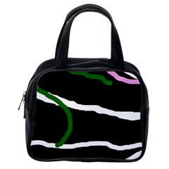 Decorative Lines Classic Handbags (one Side) by Valentinaart