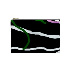 Decorative Lines Cosmetic Bag (medium)  by Valentinaart