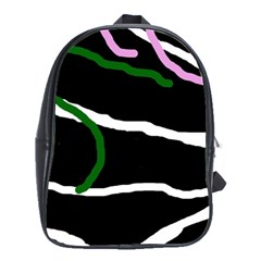 Decorative Lines School Bags(large)  by Valentinaart