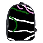 Decorative lines School Bags(Large)  Front