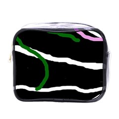 Decorative Lines Mini Toiletries Bags by Valentinaart