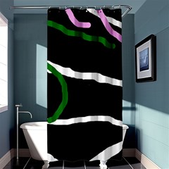 Decorative Lines Shower Curtain 36  X 72  (stall)  by Valentinaart