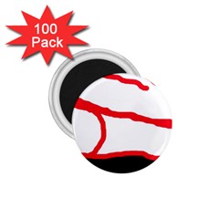 Red, Black And White Design 1 75  Magnets (100 Pack)  by Valentinaart