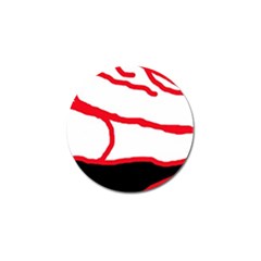 Red, Black And White Design Golf Ball Marker (10 Pack) by Valentinaart