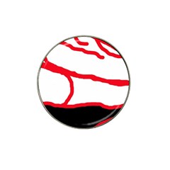 Red, Black And White Design Hat Clip Ball Marker (4 Pack) by Valentinaart