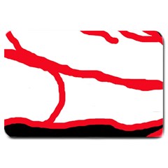 Red, Black And White Design Large Doormat 