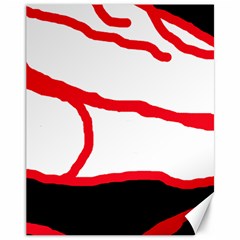 Red, Black And White Design Canvas 11  X 14   by Valentinaart