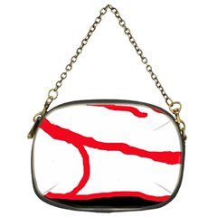 Red, Black And White Design Chain Purses (one Side) 