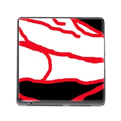 Red, Black And White Design Memory Card Reader (square) by Valentinaart