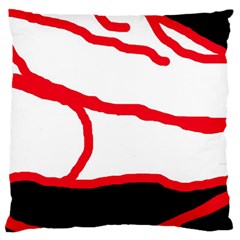 Red, Black And White Design Standard Flano Cushion Case (one Side) by Valentinaart