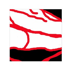 Red, Black And White Design Small Satin Scarf (square)