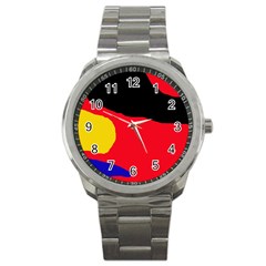 Colorful Abstraction Sport Metal Watch by Valentinaart