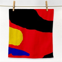 Colorful Abstraction Face Towel by Valentinaart