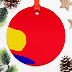 Colorful Abstraction Ornament (round)  by Valentinaart