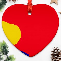 Colorful Abstraction Ornament (heart)  by Valentinaart