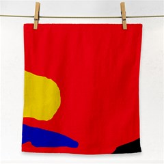 Colorful Abstraction Face Towel by Valentinaart