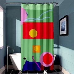 Optimistic abstraction Shower Curtain 36  x 72  (Stall) 