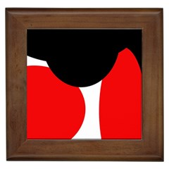 Red, Black And White Framed Tiles by Valentinaart