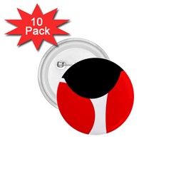 Red, Black And White 1 75  Buttons (10 Pack) by Valentinaart