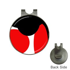 Red, Black And White Hat Clips With Golf Markers by Valentinaart