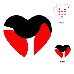 Red, Black And White Playing Cards (heart)  by Valentinaart