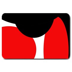 Red, Black And White Large Doormat 