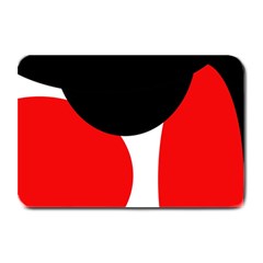 Red, Black And White Plate Mats by Valentinaart