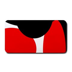 Red, Black And White Medium Bar Mats by Valentinaart