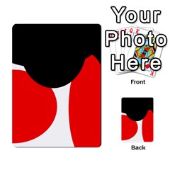 Red, Black And White Multi-purpose Cards (rectangle)  by Valentinaart