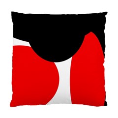 Red, Black And White Standard Cushion Case (two Sides) by Valentinaart